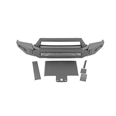 Image showing 6 th Black Horse Off Road Armour II Heavy Duty Modular Front Bumper Kit Modular Matte Black fits 2018-2020 Ford F-150