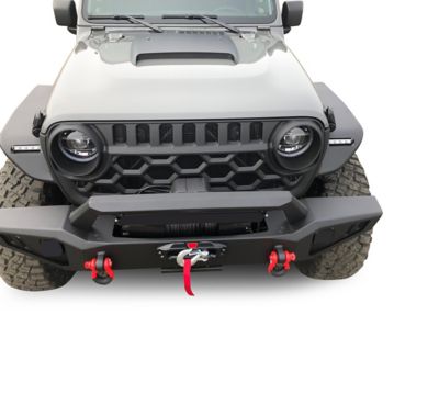 Image showing  Armour Heavy Duty Front Bumper Matte Black fits 2020-2025 Jeep Gladiator 2018-2025 Jeep Wrangler JL