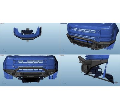 Image showing  Armour II Heavy Duty Front Bumper Only Matte Black fits 2014-2021 Toyota Tundra