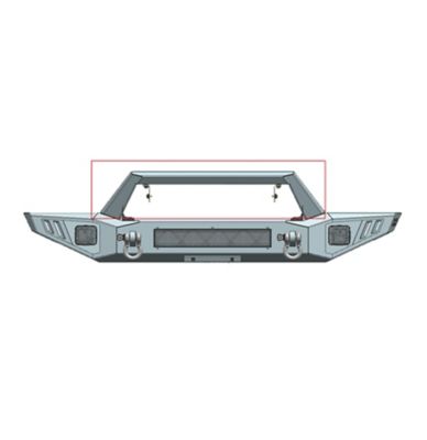 Image showing  Armour Heavy Duty Front Bumper Matte Black fit 2020-2025 Jeep Gladiator 2018-2025 Jeep Wrangler JL