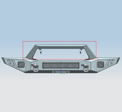 Image showing  Armour Heavy Duty Front Bumper Matte Black fit 2020-2025 Jeep Gladiator 2018-2025 Jeep Wrangler JL