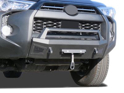Image showing 2 th Black Horse Off Road Armour III Heavy Duty Front Winch Bumper Textured Black, Fits 2014-2024 Toyota 4Runner