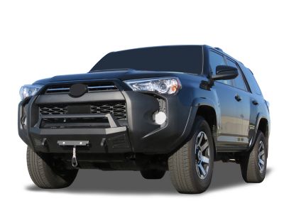 Image showing 5 th Black Horse Off Road Armour III Heavy Duty Front Winch Bumper Textured Black, Fits 2014-2024 Toyota 4Runner