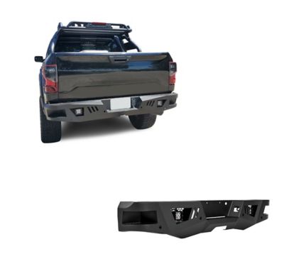 Black Horse Off Road Armour Heavy Duty Rear Bumper Kit Matte Black fits 2016-2024 Nissan Titan XD