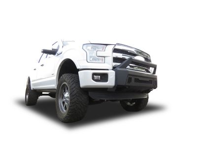 Image showing  Armour III Light Duty Front Bumper Textured Black fits 2015-2017 Ford F-150 ( Incl. EcoBoost engine model )