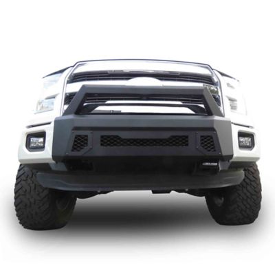 Image showing 5 th Black Horse Off Road Armour III Light Duty Front Bumper Textured Black Fits 2015-2017 Ford F-150 (Incl EcoBoost engine model)