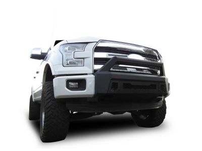 Image showing 6 th Black Horse Off Road Armour III Light Duty Front Bumper Textured Black Fits 2015-2017 Ford F-150 (Incl EcoBoost engine model)