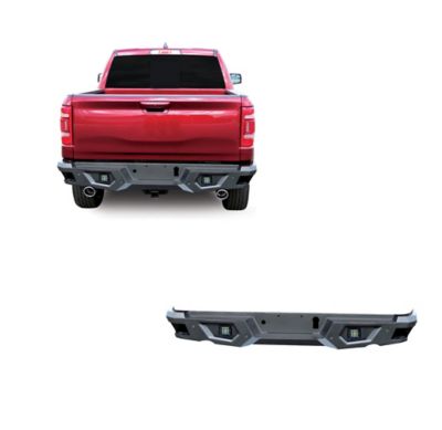 Black Horse Off Road Armour Super Heavy Duty Rear Bumper Matte Black fit 19-24 Ram 1500