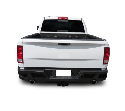 Image showing  Armour Heavy Duty Rear Bumper Matte Bk fit 09-18 Dodge Ram 150019-24 Ram 1500 Classic 10-24 Ram 2500/3500