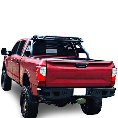 Image showing  Armour Heavy Duty Rear Bumper Matte Black fits 2016-2024 Nissan Titan XD