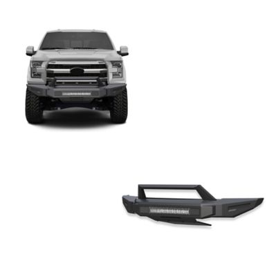 Black Horse Off Road Armour II Heavy Duty Modular Front Bumper Kit Modular Matte Black fit 2015-2017 Ford F-150