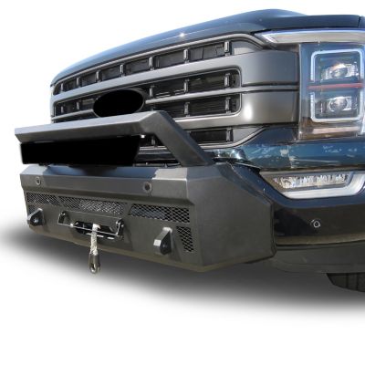 Black Horse Off Road Armour III Heavy Duty Front Winch Bumper Textured Black, Fits 2021-2023 Ford F-150