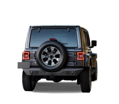 Image showing  Armour Heavy Duty Rear Bumper Matte Black fits 2018-2025 Jeep Wrangler JL Incl. 21-24 4xe