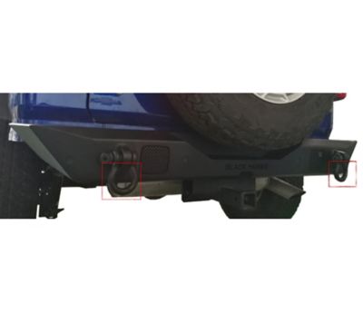 Image showing  Armour Heavy Duty Rear Bumper Matte Black fits 2018-2025 Jeep Wrangler JL Incl. 21-24 4xe