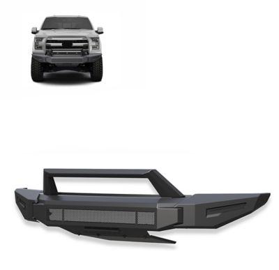 Black Horse Off Road Armour II Heavy Duty Modular Front Bumper Modular Matte Black fits 2015-2017 Ford F-150