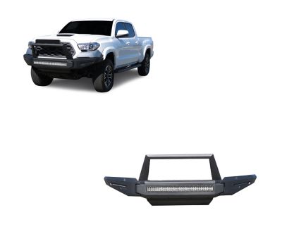 Black Horse Off Road Armour II Heavy Duty Modular Front Bumper Kit Modular Matte Black fits 2016-2023 Toyota Tacoma