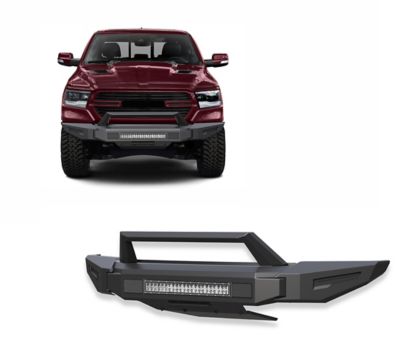 Black Horse Off Road Armour II Heavy Duty Modular Front Bumper Kit Matte Black fit 2019-2024 Ram 1500
