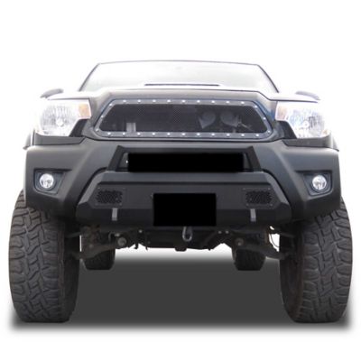 Black Horse Off Road Armour III Heavy Duty Front Winch Bumper Textured Black fits 2012-2015 Toyota Tacoma