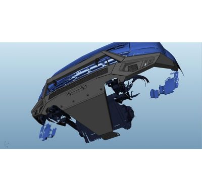 Image showing  Armour II Heavy Duty Front Bumper Skid Plate Only Matte Black fits 2015-2017 Ford F-150