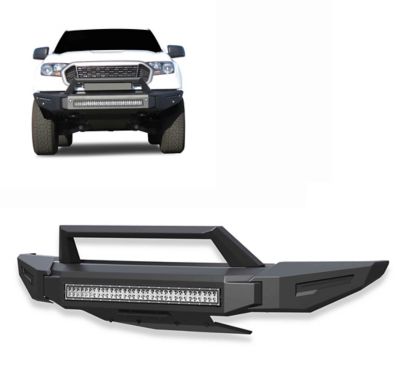 Image showing 9 th Black Horse Off Road Armour II Heavy Duty Modular Front Bumper Kit Matte Black fits 2022-2024 Chevrolet Silverado 1500