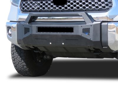 Black Horse Off Road Armour III Light Duty Front Bumper Textured Black, Fits 2014-2021 Toyota Tundra, Excl. TRD Pro with TSS-P