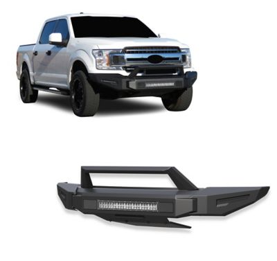 Black Horse Off Road Armour II Heavy Duty Modular Front Bumper Kit Modular Matte Black Fits 2018-2020 Ford F-150