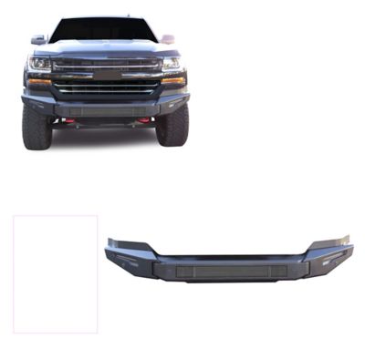 Black Horse Off Road Armour II Heavy Duty Modular Front Bumper Only Matte Black fits 2016-2018 Chevy Silverado 1500/2019 1500 LD