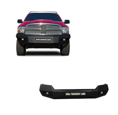 Black Horse Off Road Armour Heavy Duty Front Bumper Kit Armour I Front Bumper Matte Black fits 2009-2012 Dodge Ram 1500
