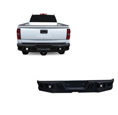 Black Horse Off Road Armour Super Heavy Duty Rear Bumper Matte Black fits 11-19 Sierra 2500 HD/3500 HD/Silverado 2500 HD/3500 HD
