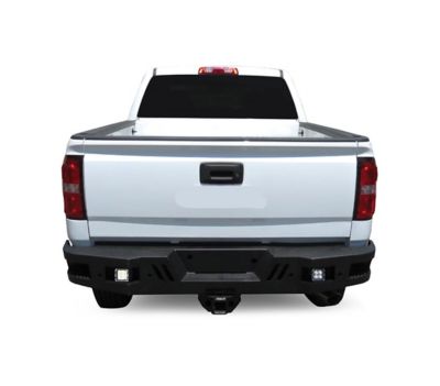 Image showing  Armour Super Heavy Duty Rear Bumper Matte Black fits 11-19 Sierra 2500 HD/3500 HD/Silverado 2500 HD/3500 HD