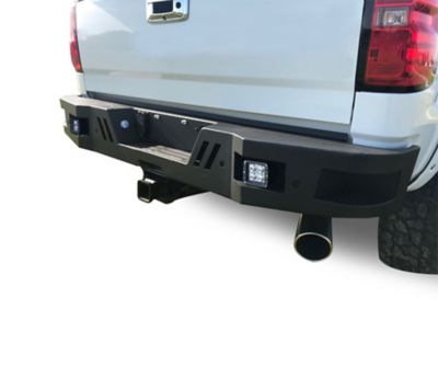 Image showing  Armour Super Heavy Duty Rear Bumper Matte Black fits 11-19 Sierra 2500 HD/3500 HD/Silverado 2500 HD/3500 HD