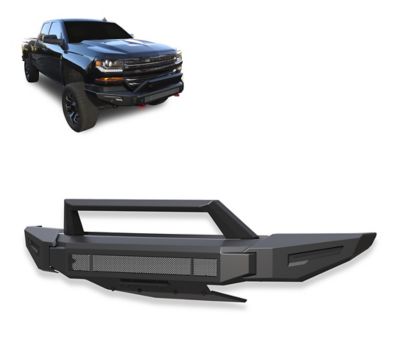 Black Horse Off Road Armour II Heavy Duty Modular Front Bumper Matte Black fits 2016-2018 Silverado 15002019 Silverado 1500 LD