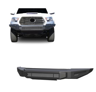 Black Horse Off Road Armour II Heavy Duty Modular Front Bumper-Bumper Only Modular Matte Black, Fits 2016-2023 Toyota Tacoma