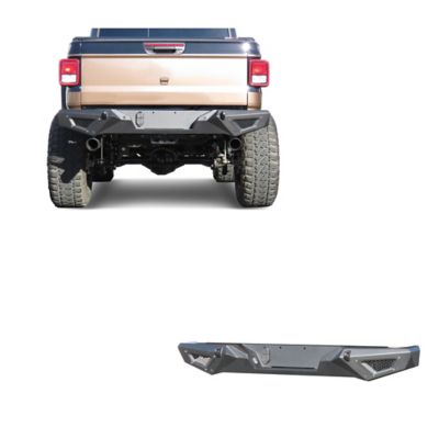 Black Horse Off Road Armour Heavy Duty Rear Bumper Matte Black fits 2020-2025 Jeep Gladiator