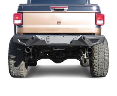 Image showing  Armour Heavy Duty Rear Bumper Matte Black fits 2020-2025 Jeep Gladiator