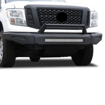 Image showing 1 th Black Horse Off Road Armour II Heavy Duty Modular Front Bumper Modular Matte Black fits 2016-2024 Nissan Titan XD