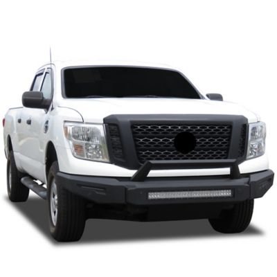 Image showing 4 th Black Horse Off Road Armour II Heavy Duty Modular Front Bumper Modular Matte Black fits 2016-2024 Nissan Titan XD