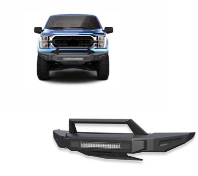 Black Horse Off Road Armour II Heavy Duty Modular Front Bumper Kit Matte Black fit 2021-2023 Ford F-150