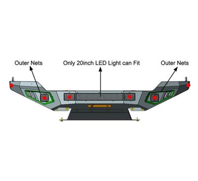 Image showing  Armour II Heavy Duty Front Bumper-Bumper Only Matte Black fits 2015-2018 Ram 1500 Rebel