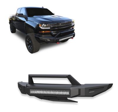 Image showing  Armour II Heavy Duty Modular Front Bumper Kit Matte Black fits 16-18 Silverado 15002019 Silverado 1500 LD