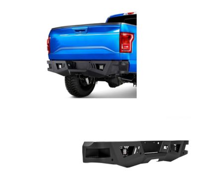 Black Horse Off Road Armour Heavy Duty Rear Bumper Kit Matte Black fits 2015-2020 Ford F-150