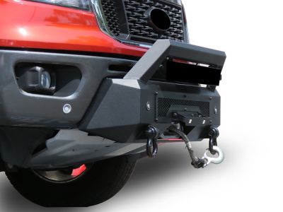 Image showing  Armour III Heavy Duty Front Winch Bumper Textured Black, Fits 2019-2023 Ford Ranger