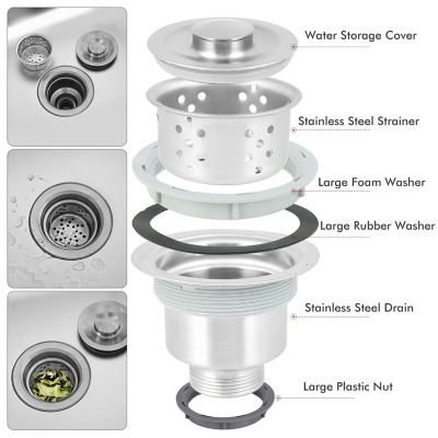 Image showing 5 th Feasto Freestanding Grill Cart with Sink and Cabinet, Movable Outdoor Cart Table with 304 Stainless Steel Sink