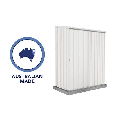 Image showing 7 th ABSCO EZI Slider 5 x 3ft. Metal Storage Shed - Surfmist
