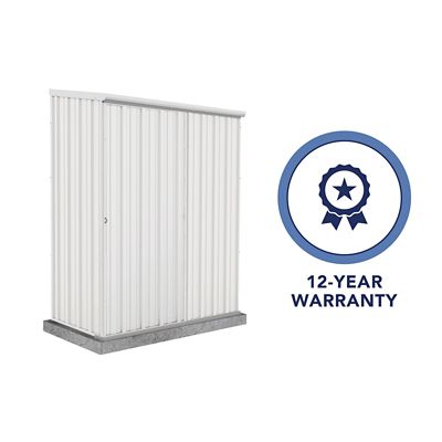 Image showing 8 th ABSCO EZI Slider 5 x 3ft. Metal Storage Shed - Surfmist
