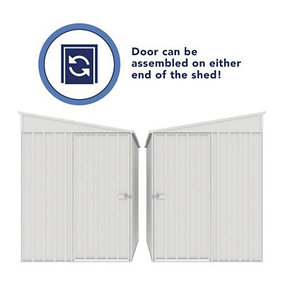 Image showing 5 th ABSCO Durango 5 x 10ft. Metal Bike Shed - Surfmist