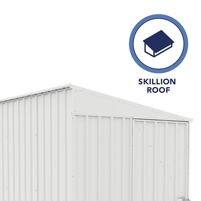 Image showing 7 th ABSCO Durango 5 x 10ft. Metal Bike Shed - Surfmist