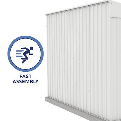 Image showing 8 th ABSCO Durango 5 x 10ft. Metal Bike Shed - Surfmist