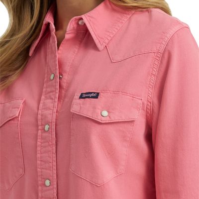 Image showing  Women's Vintage Snap Long Sleeve Shirt