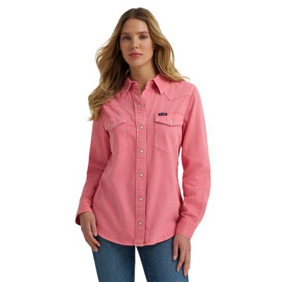 Wrangler Women's Vintage Snap Long Sleeve Shirt